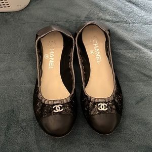 Chanel Black Ballet Flats - 38